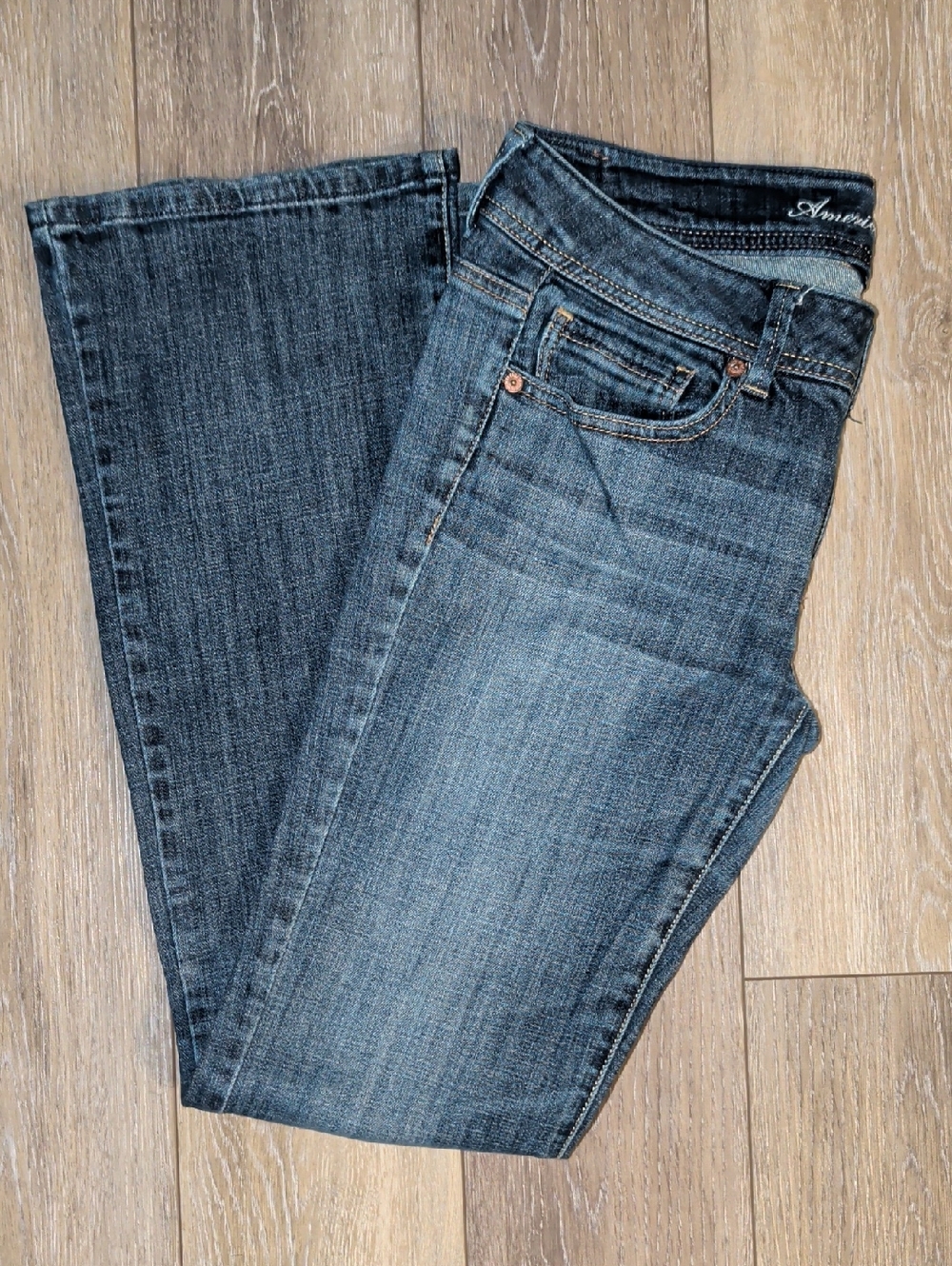American Eagle Outfitters Women's Medium-Dark Wash Original Bootcut Jeans